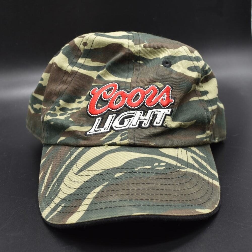 Coors Light Camo Baseball Cap Hat Adjustable Strapback Back Nine